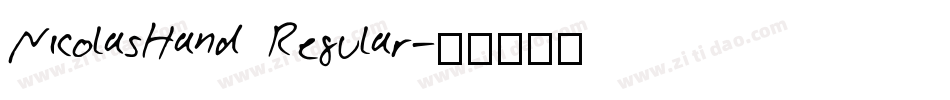 NicolasHand Regular字体转换